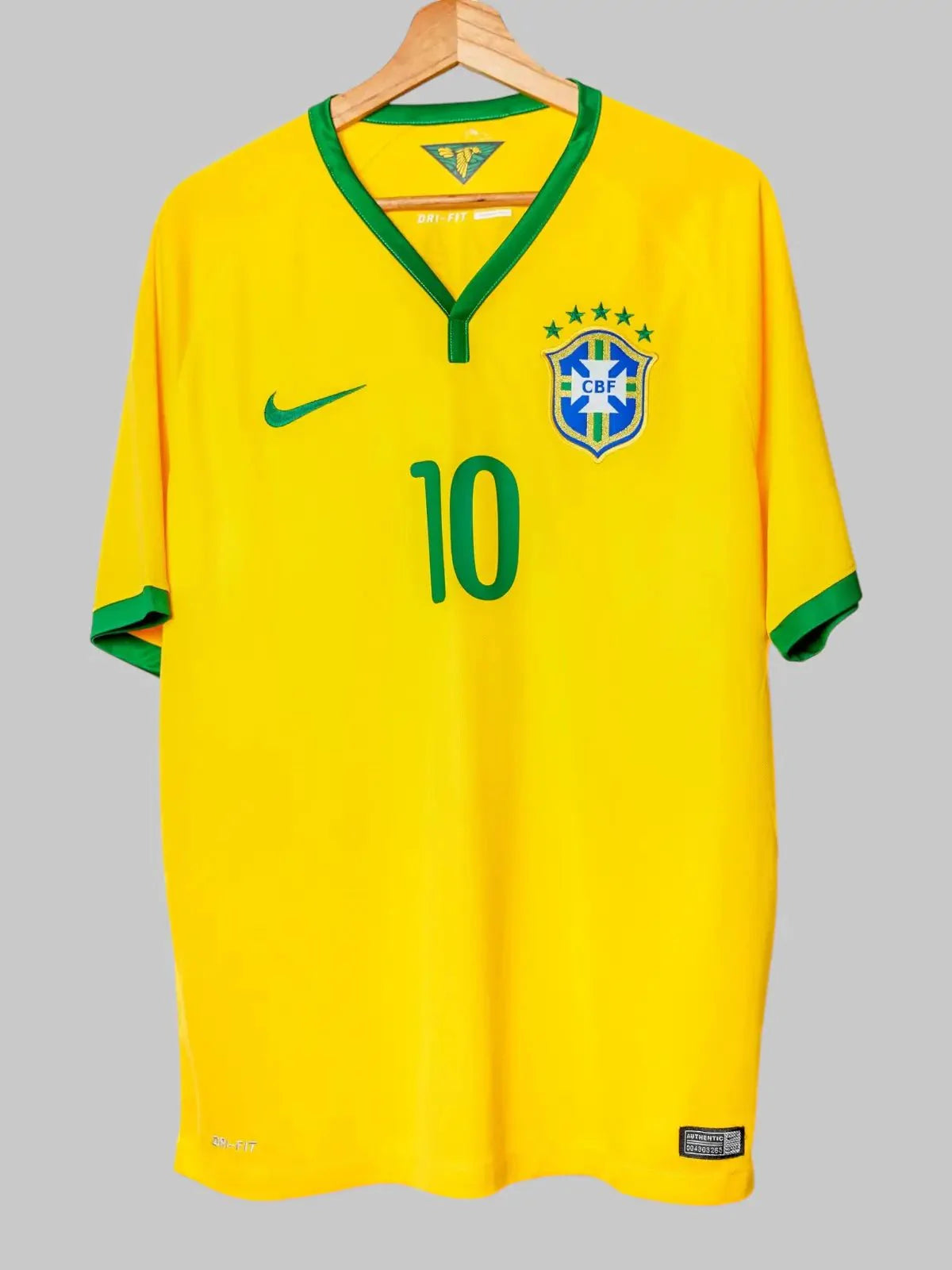 Brazil Home Shirt 2014/15 Neymar Jr #10 (L)