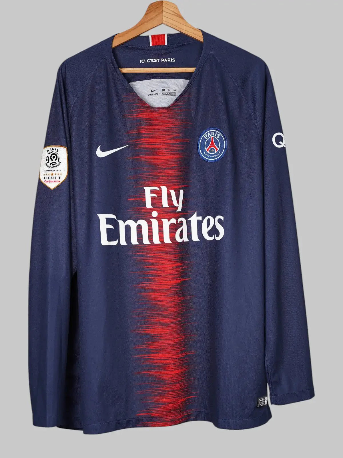 PSG Home Shirt 2018/19 Mbappe #7 L/S (XXL)