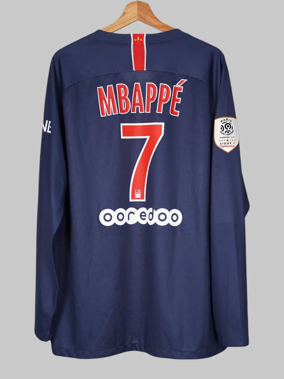 PSG Home Shirt 2018/19 Mbappe #7 L/S (XXL)