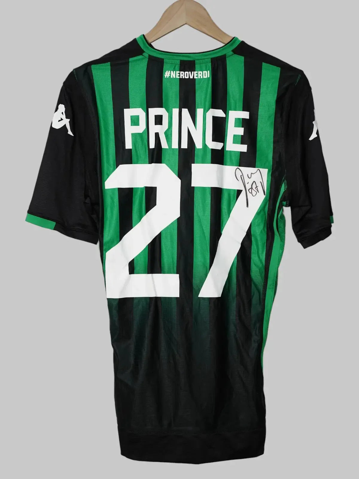Sassuolo Home Shirt  2018/19 Prince #27 Signed (L)