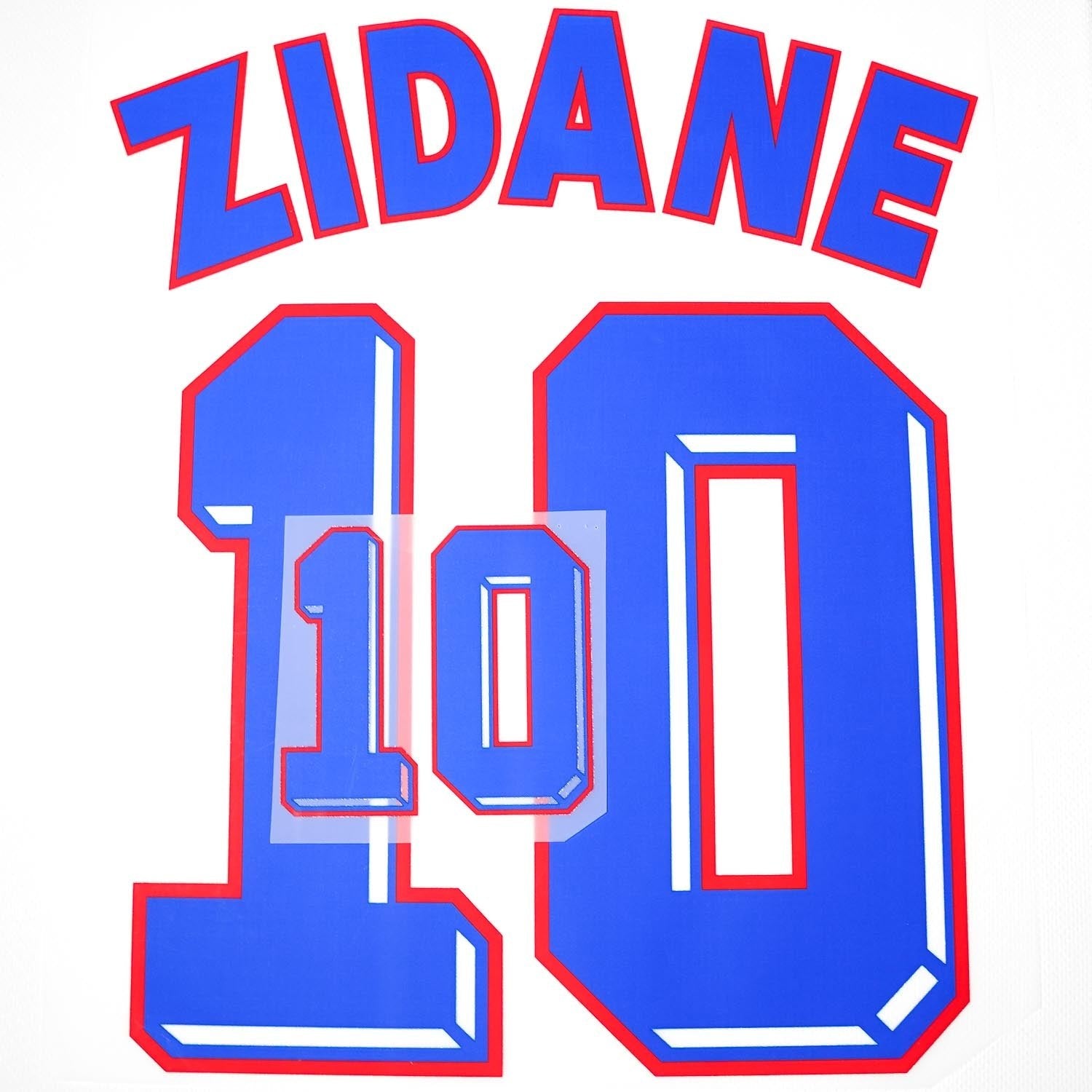 1998/99 France Away Name Set Zidane #10 v2 (Repro)