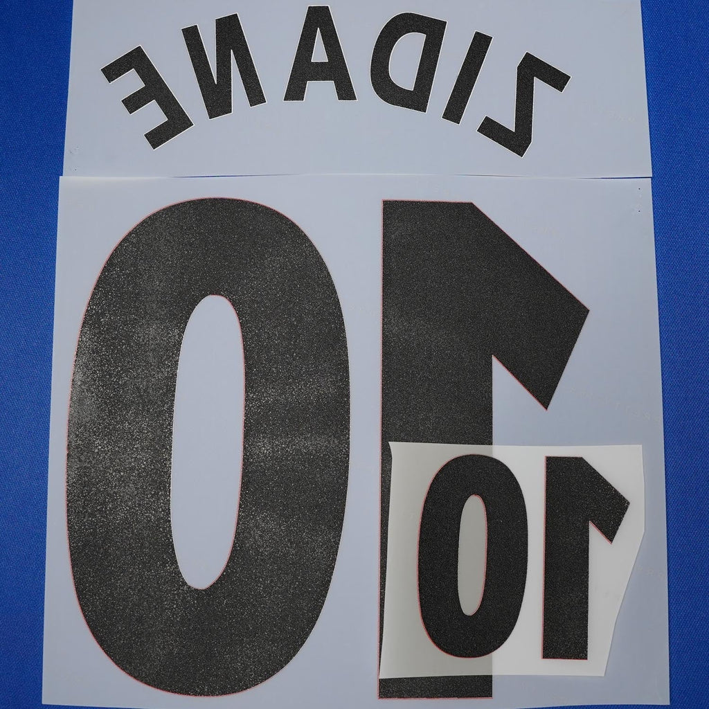 2000/1 France Home Name Set Zidane #10 v2 (Repro)