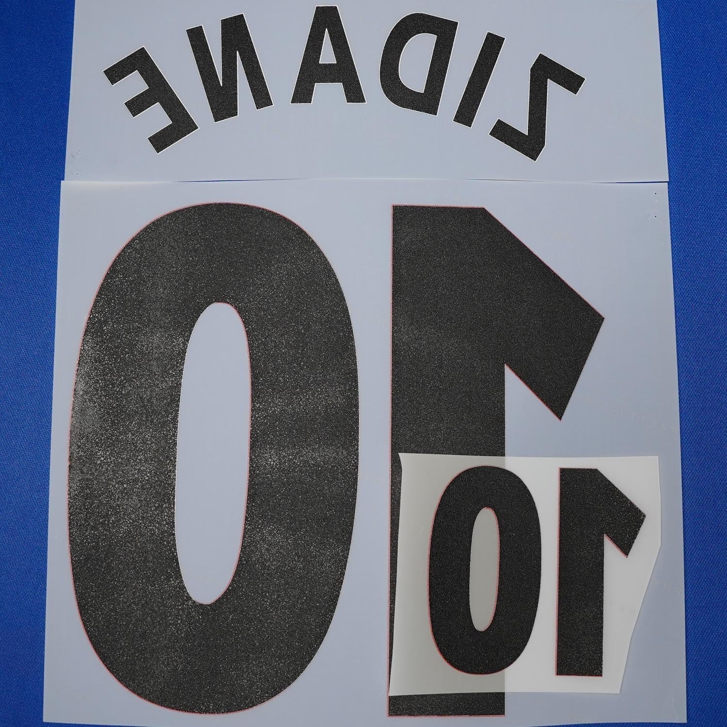 2000/1 France Home Name Set Zidane #10 v2 (Repro)