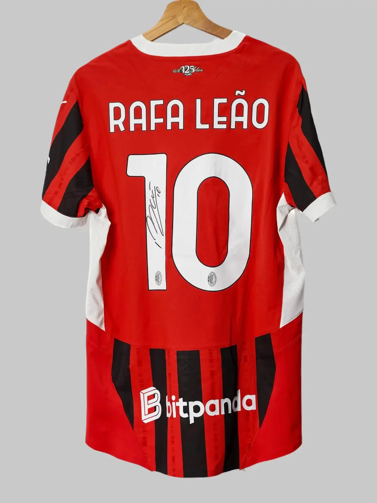 AC Milan Home Shirt 2024/25 Match Issue Signed Rafa Leao #10 (L)
