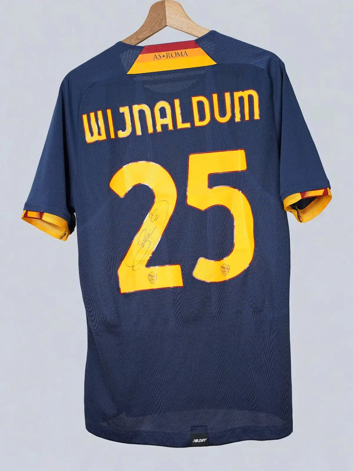AS Roma Fourth Shirt 2021/22 Signed Wijnaldum #25