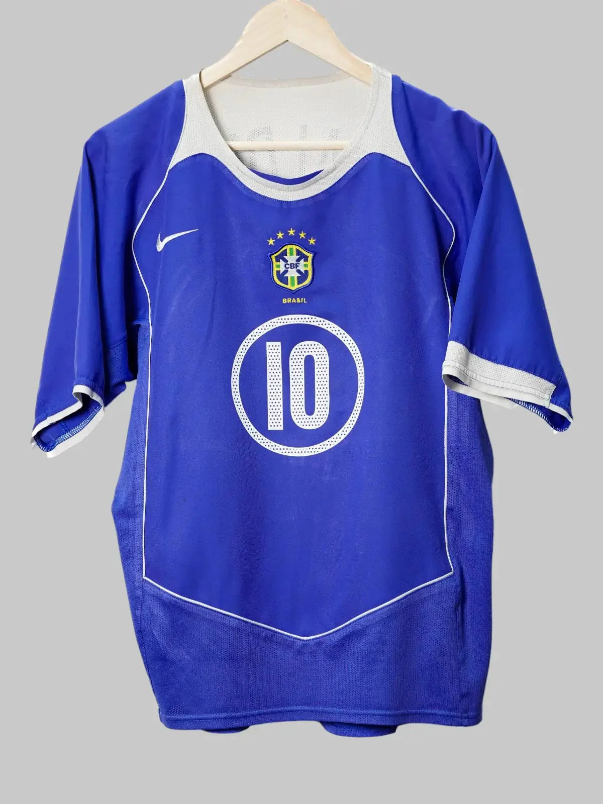 Brazil Away Shirt 2004/5 Ronaldinho #10 (M)