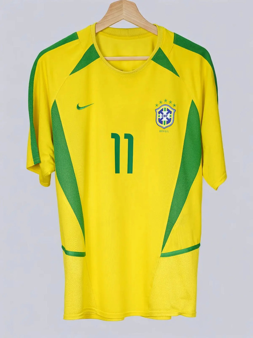 Brazil Home Shirt 2002/3 Ronaldinho #11 (M)