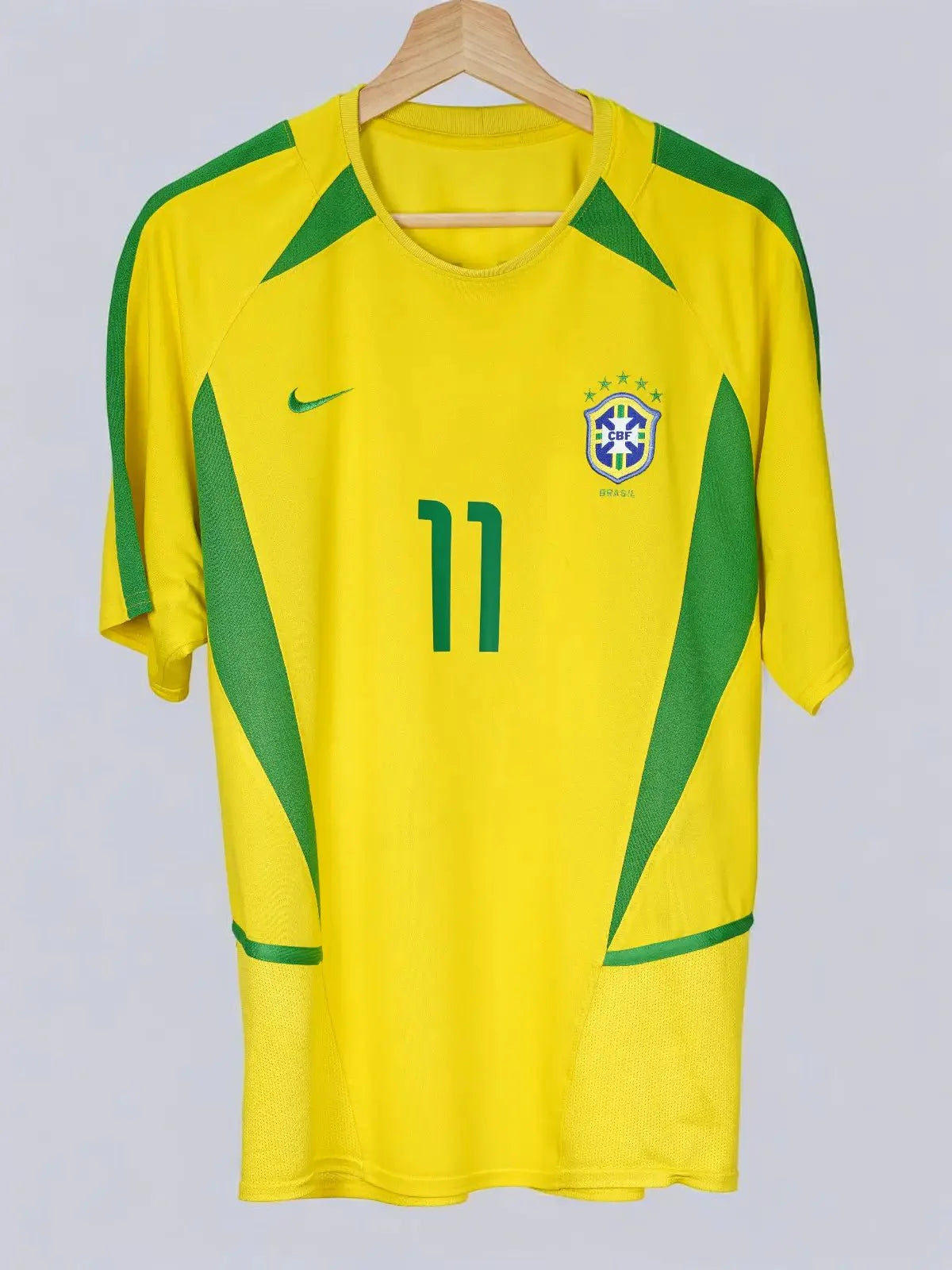 Brazil Home Shirt 2002/3 Ronaldinho #11 (M)