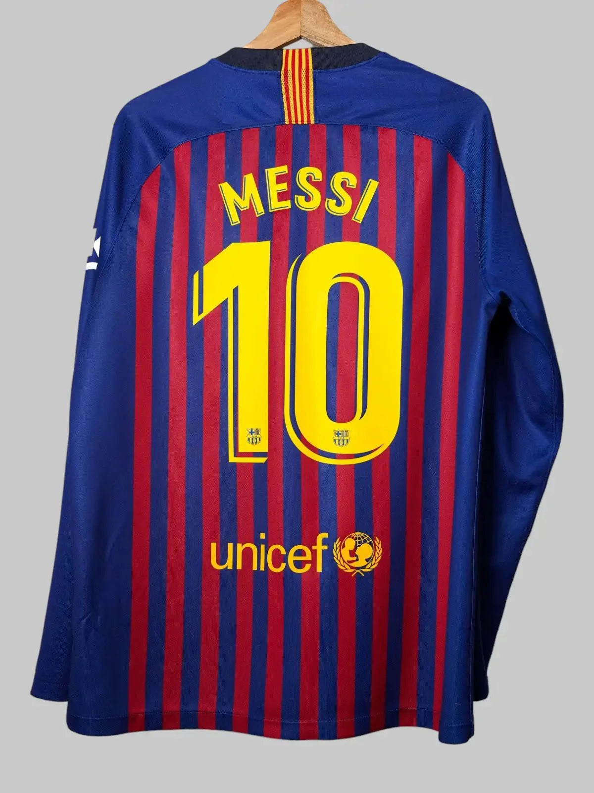 FC Barcelona Home Shirt L/S 2018/19 Messi #10 (S)