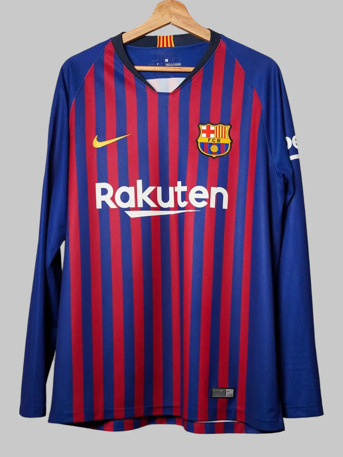 FC Barcelona Home Shirt L/S 2018/19 Messi #10 (S)