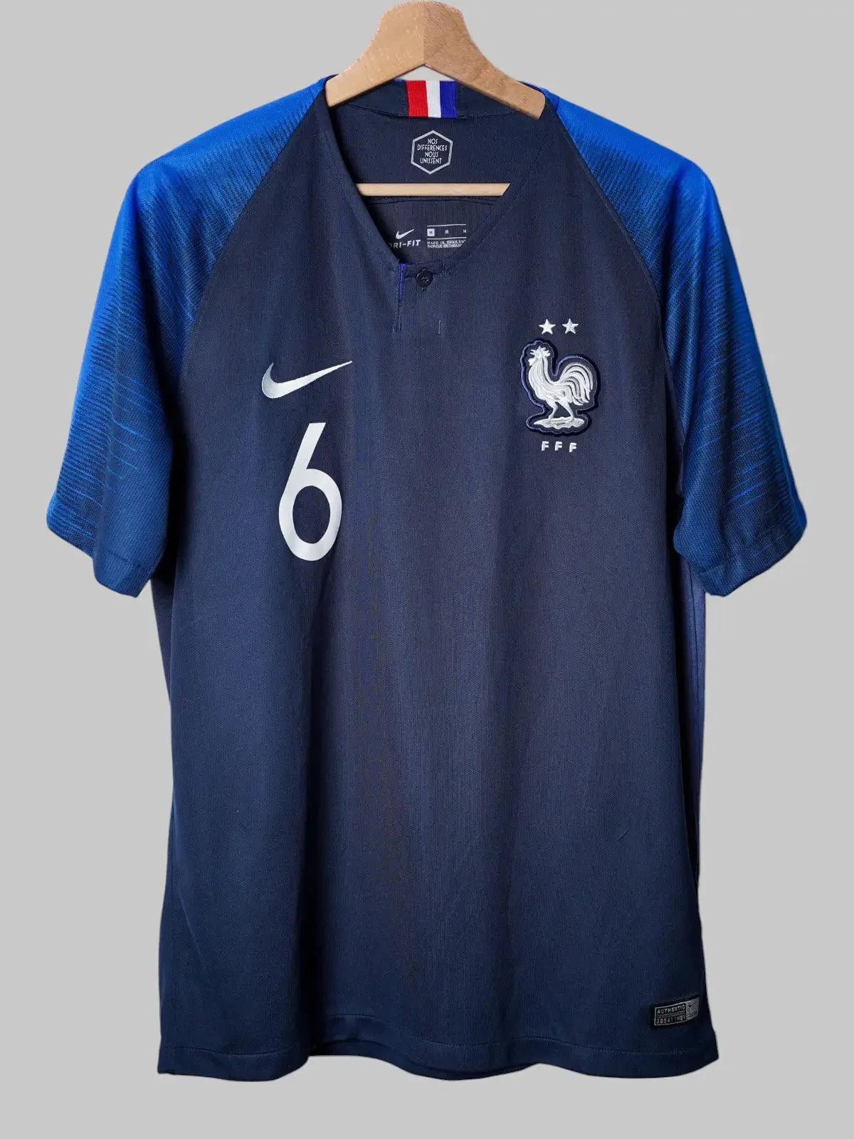 France Home Shirt 2018/19 Pogba #6 (M)