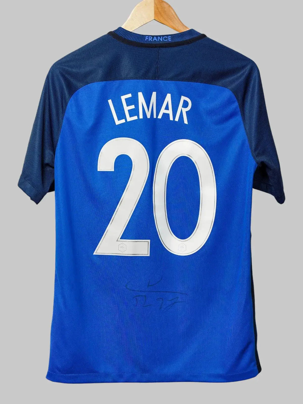 France Signed Home Shirt 2016/17 Lemar #20 (M)