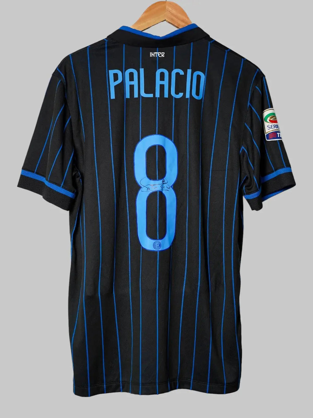 Inter Milan Home Shirt 2014/15 Palacio Signed #8 (M)