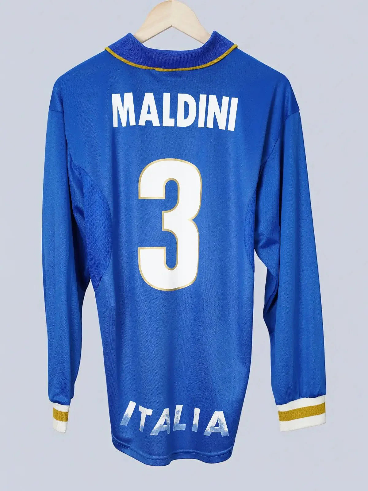 Italy Home Shirt L/S 1996/97 Maldini #3 (L)