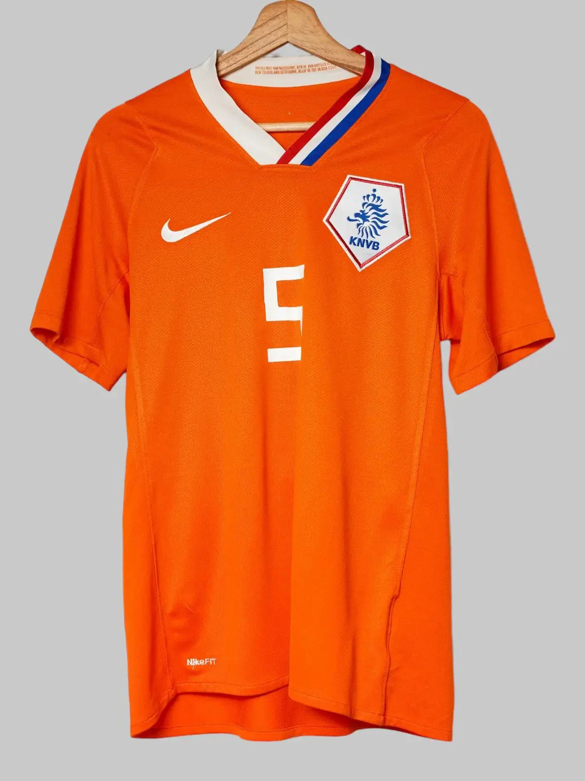 Netherlands Home Shirt 2008/9 V.Bronckhorst #5 (M)