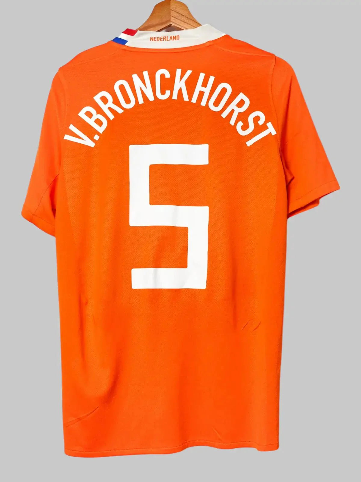 Netherlands Home Shirt 2008/9 V.Bronckhorst #5 (M)