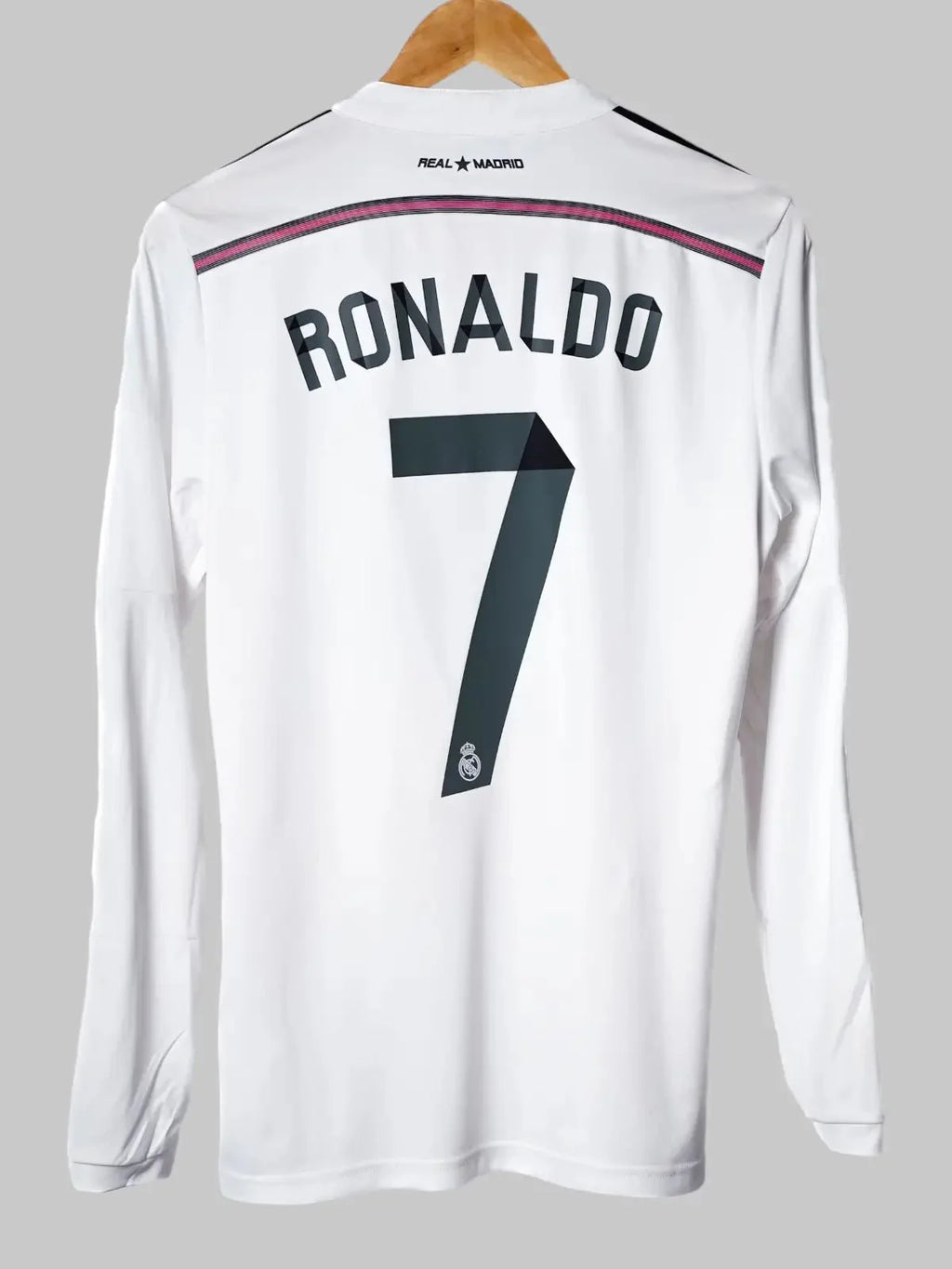 Real Madrid Home Shirt Long Sleeve 2014/15 Ronaldo #7 (S)