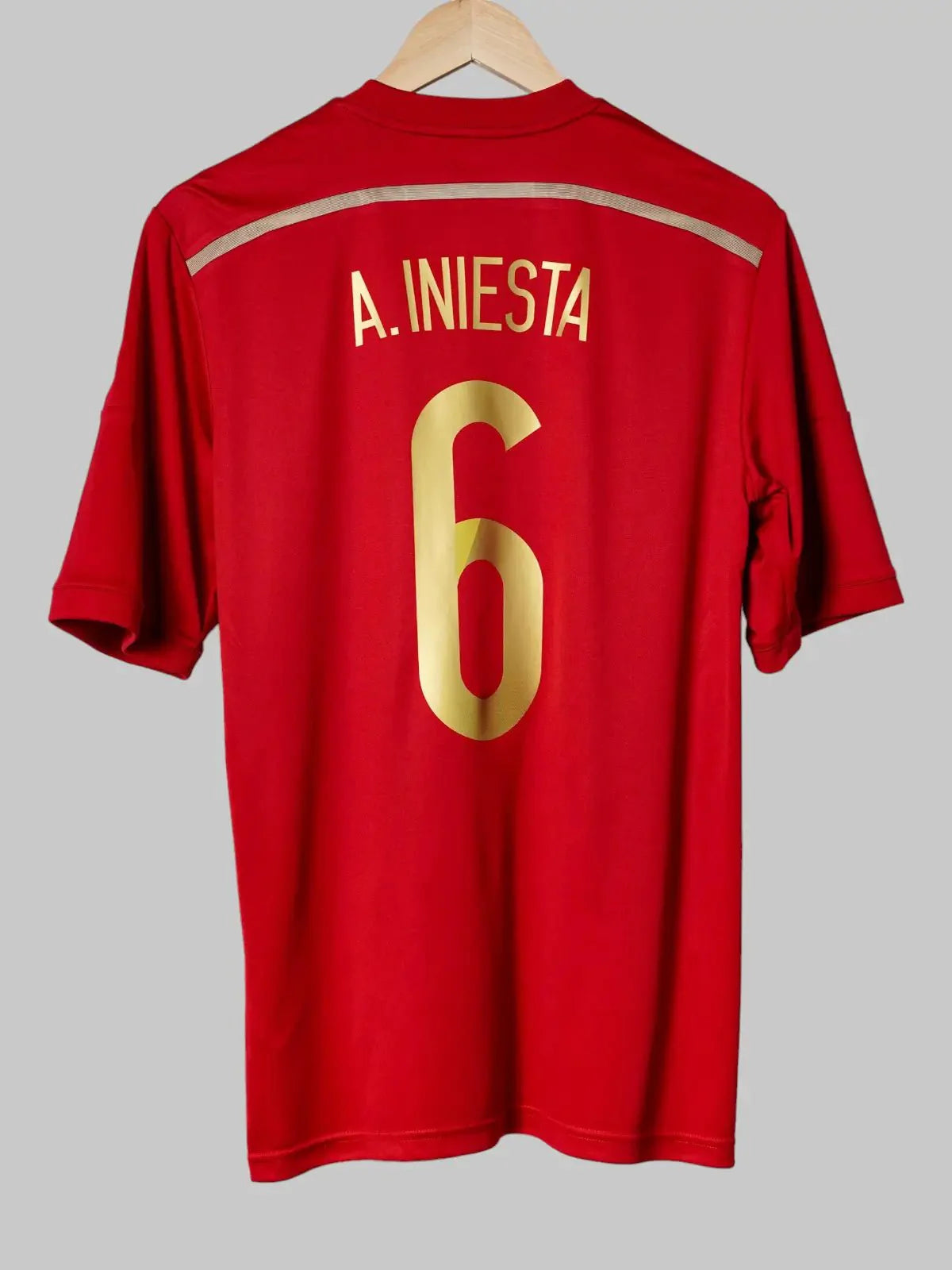 Spain Home Shirt 2014/15 A.Iniesta #6 (M)